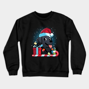 Black Labrador Dog Christmas Crewneck Sweatshirt